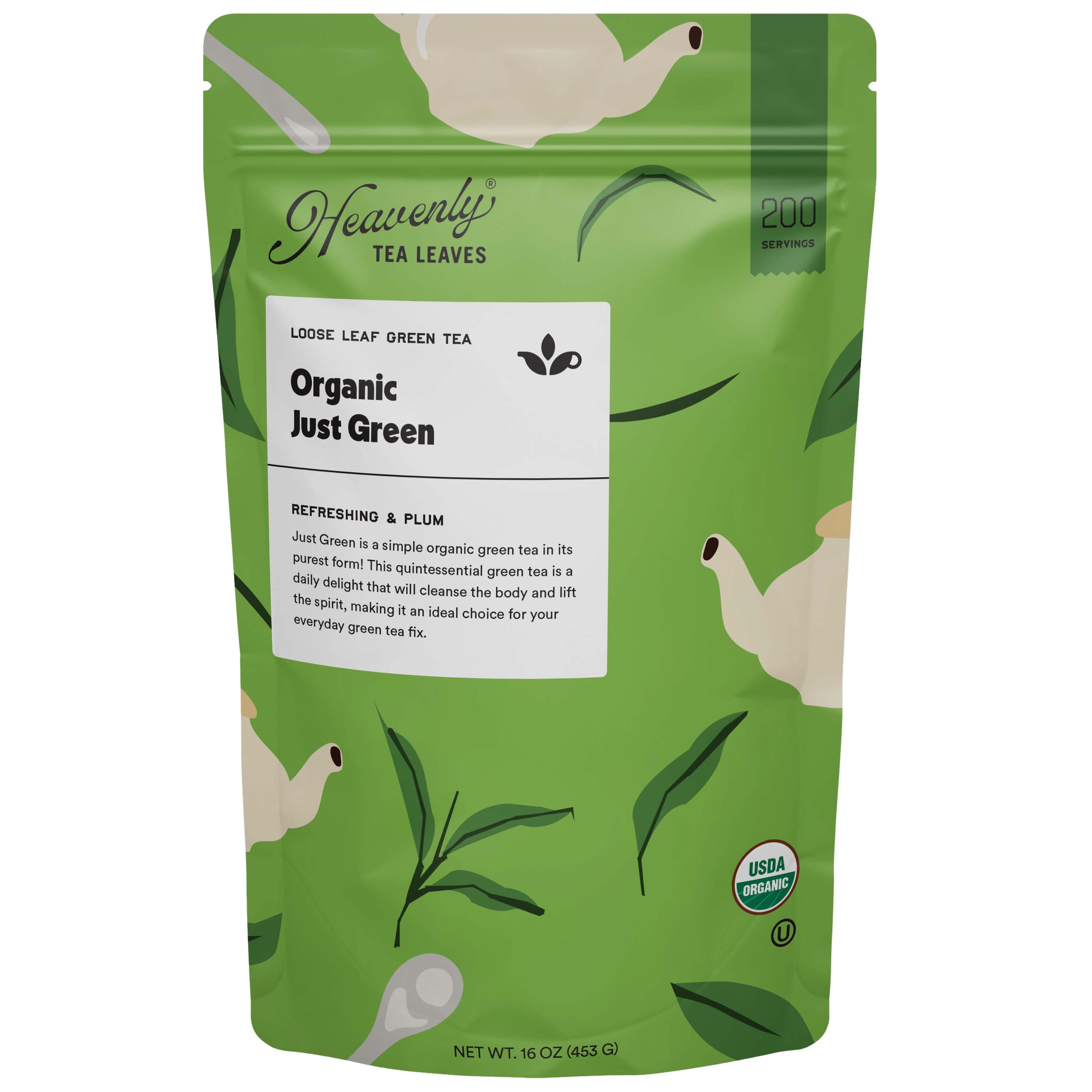 Frontier Co-op Organic China Green Tea - 16 Oz (453 G) Loose Leaf - Fair Trade