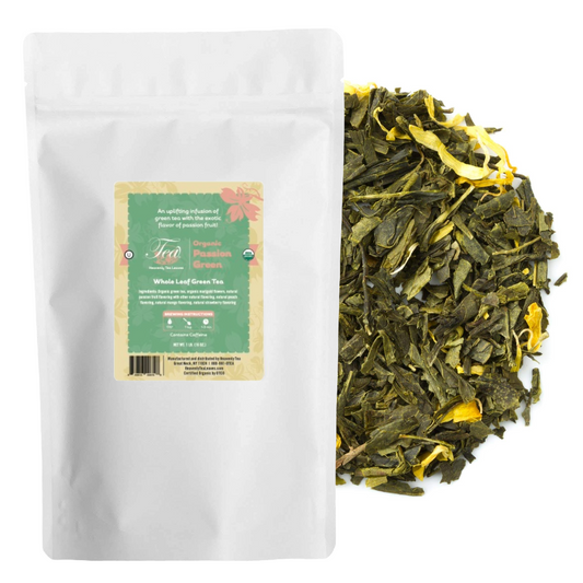 Organic Passion Green, Bulk Loose Leaf Green Tea, 16 Oz. | Heavenly Tea Leaves