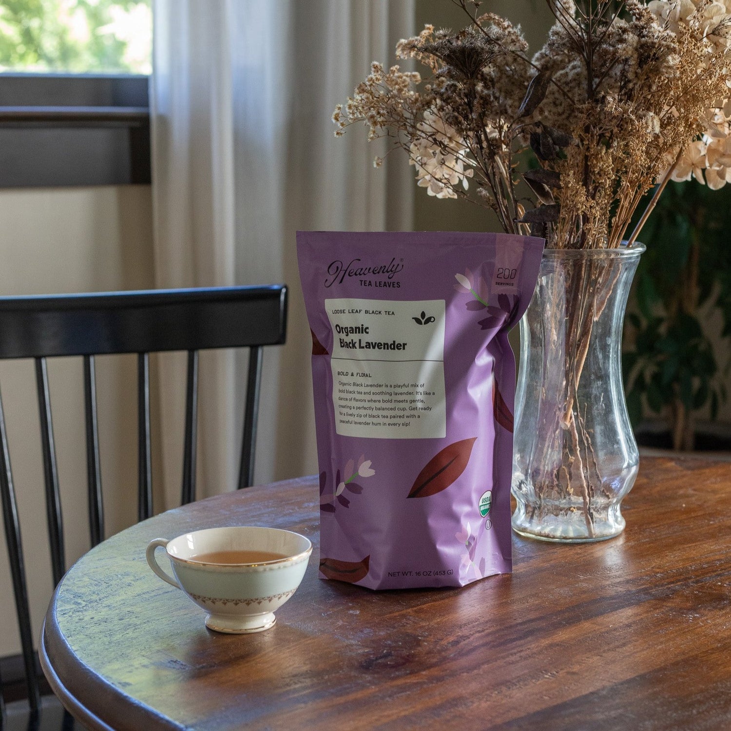 Organic Black Lavender - Bulk Loose Leaf Black Tea | Heavenly Tea Leaves