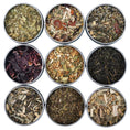 Load image into Gallery viewer, Organic Wellness 9 Tea Sampler, 9 Assorted Wellness Loose Leaf Teas & Herbal Tisanes,  - Beautiful Gift for Mom, Grandma, or Her | Heavenly Tea Leaves 

