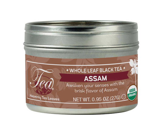 Organic Assam, Loose Leaf Black Clear Top Tea Tin