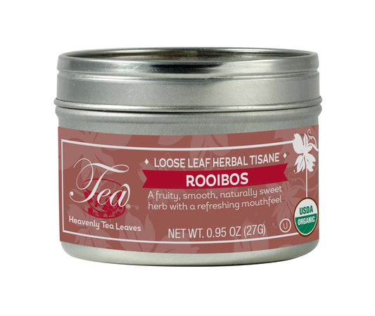 Organic Rooibos Tea Tin - Naturally Caffeine Free Herbal Tisane - Loose Leaf Herbal Tea | Heavenly Tea Leaves