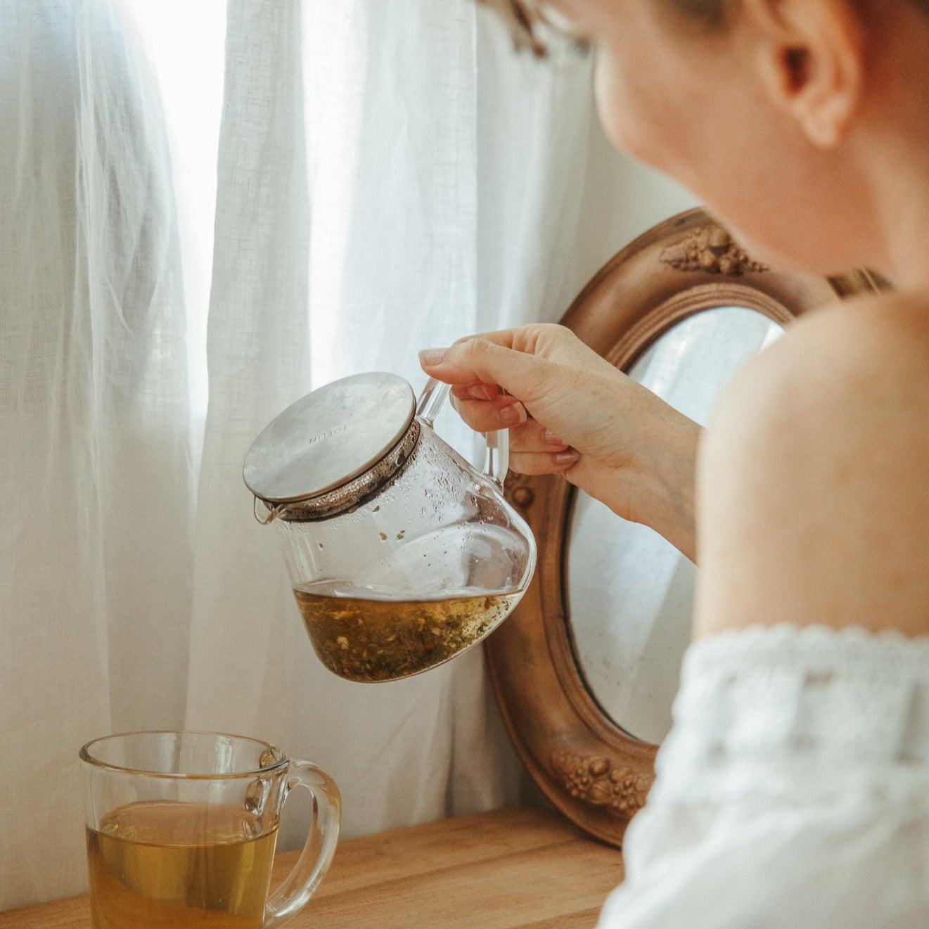 FORLIFE Fuji Glass Teapot - Teapot for Loose Leaf Tea | Heavenly Tea Leaves