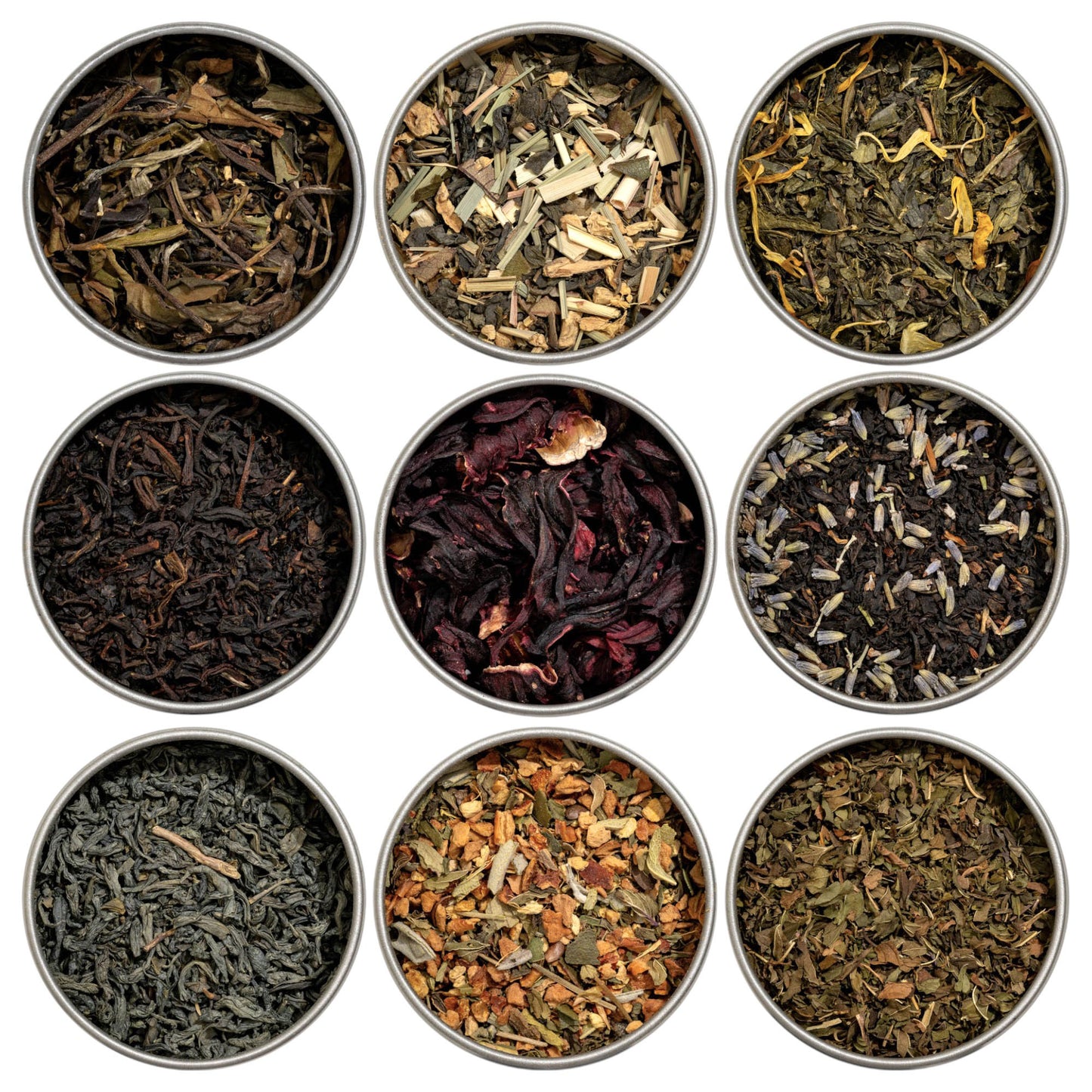 Organic Assorted 9 Loose Leaf Tea Gift Box, Premium Loose Leaf Tea Sampler Gift Set | Heavenly Tea Leaves