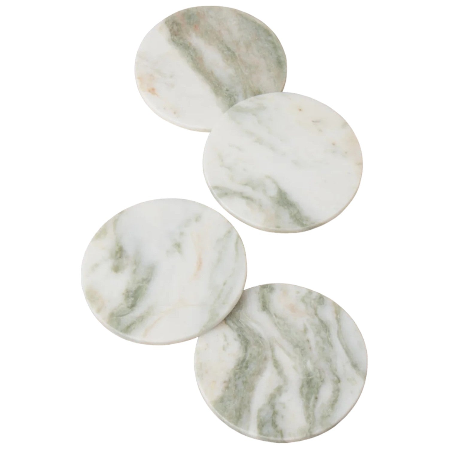 Be Home Lady Onyx Round Coasters, Set of 4 | Heavenly Tea Leaves
