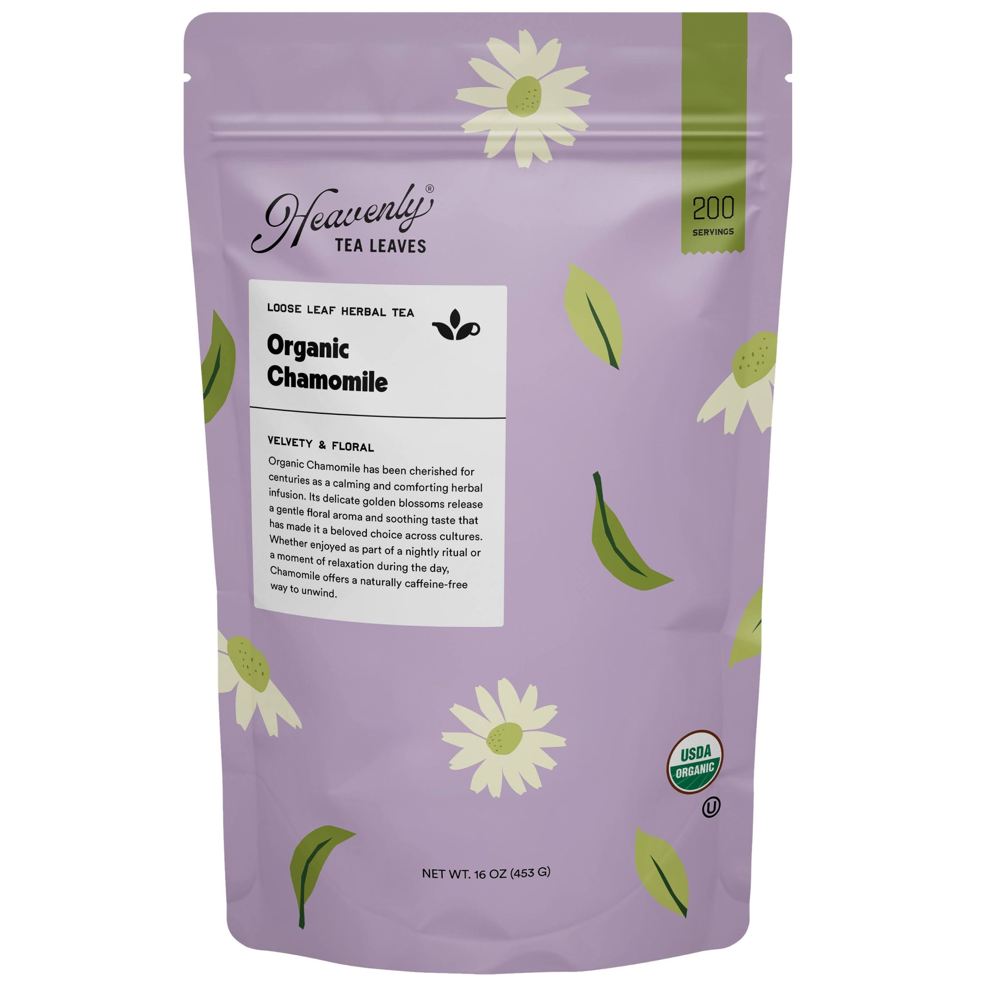 Organic Chamomile - Bulk Loose Leaf Herbal Tea - Heavenly Tea Leaves