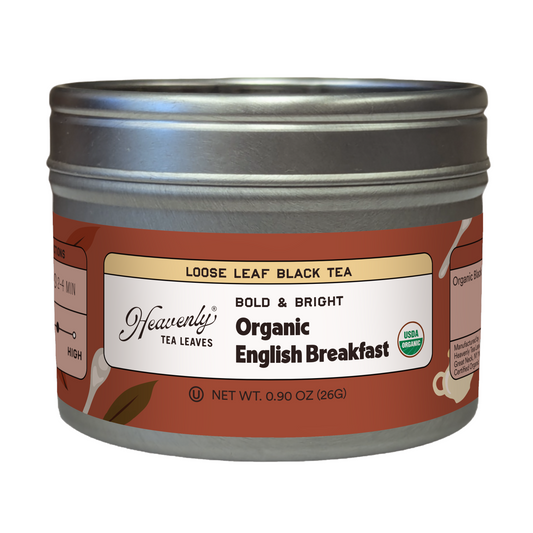 Organic English Breakfast, Loose Leaf Black Tea Tin | Heavenly Tea Leaves