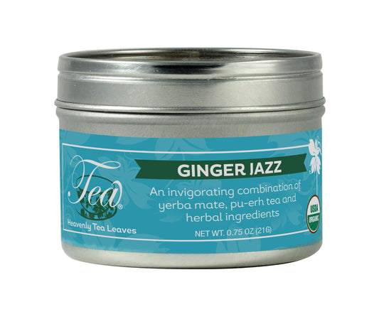 Organic Ginger Jazz, Loose Leaf Tea & Herb Clear Top Tin