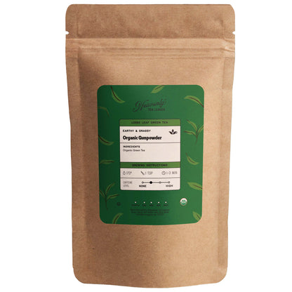Organic Gunpowder- Artisan Loose Leaf Green Tea | Heavenly Te Leaves