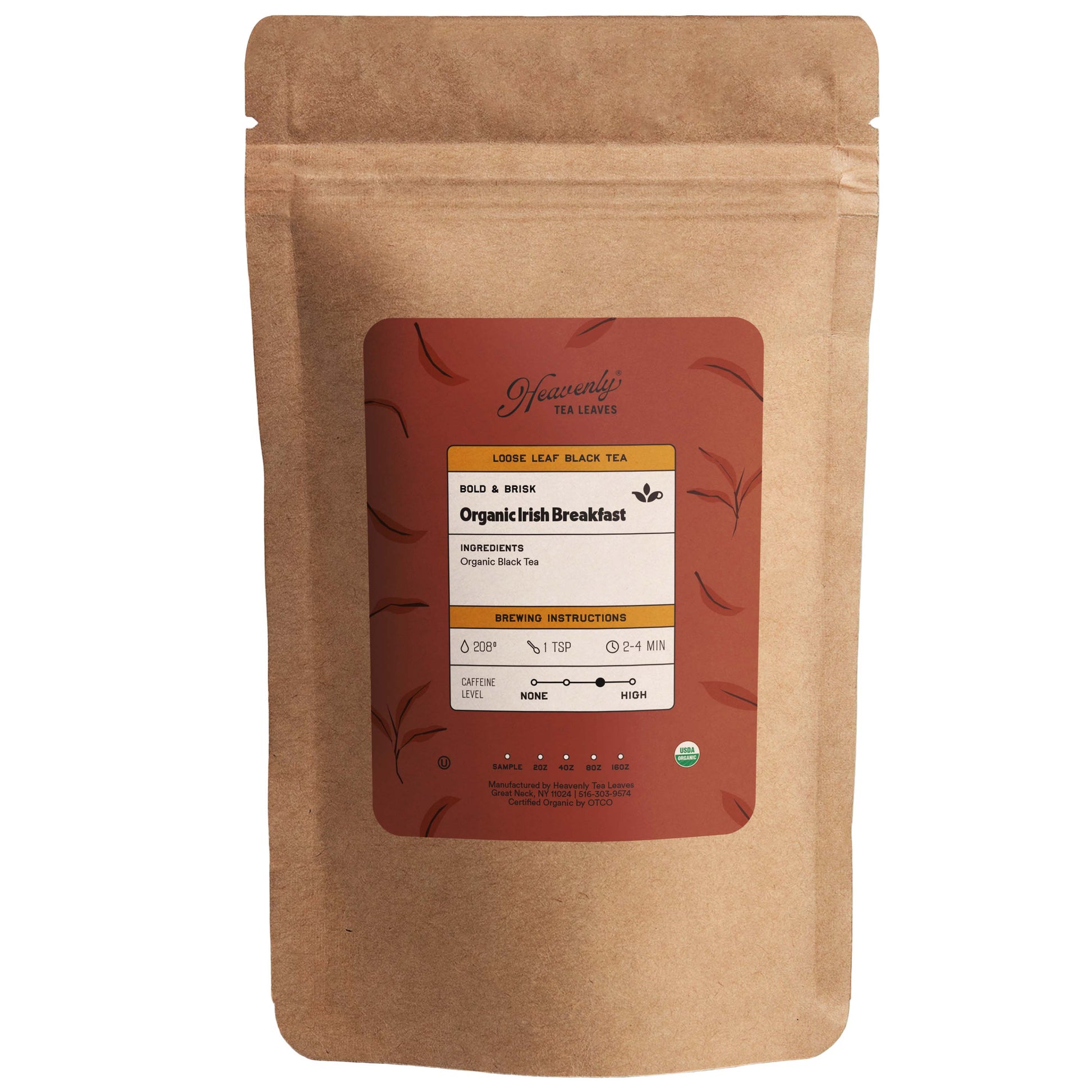Organic Irish Breakfast - Organic Loose Leaf Black Tea - Breakfast Tea - Yigde Choice - Golden Pekoe Black Tea | Heavenly Tea Leaves