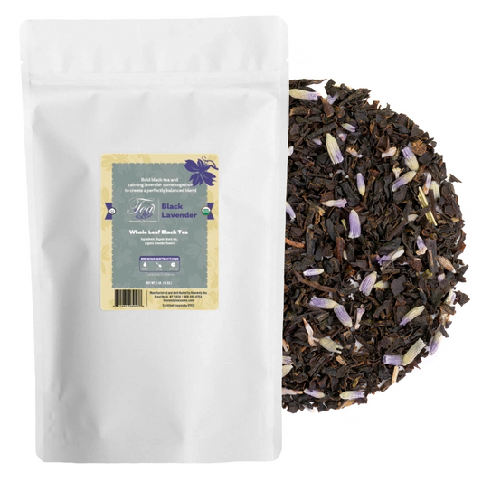 Organic Black Lavender, Bulk Loose Leaf Black Tea, 1 Lb. | Heavenly Tea Leaves