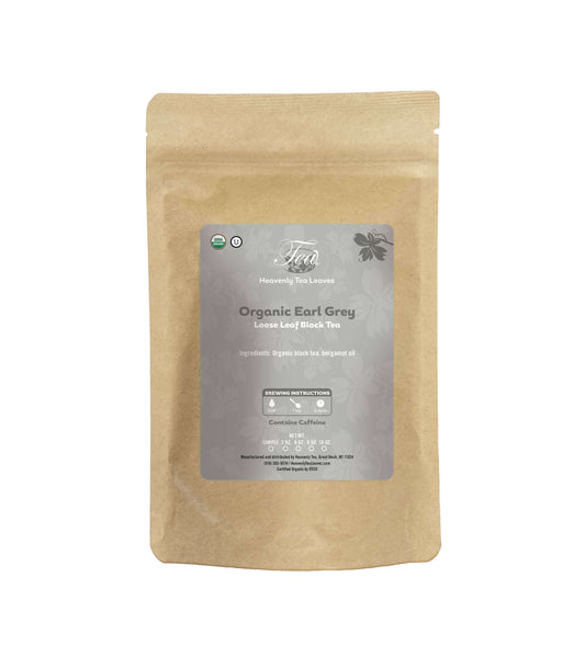 Organic Earl Grey - Loose Leaf Black Tea - Classic Black Tea | Heavenly Tea Leaves