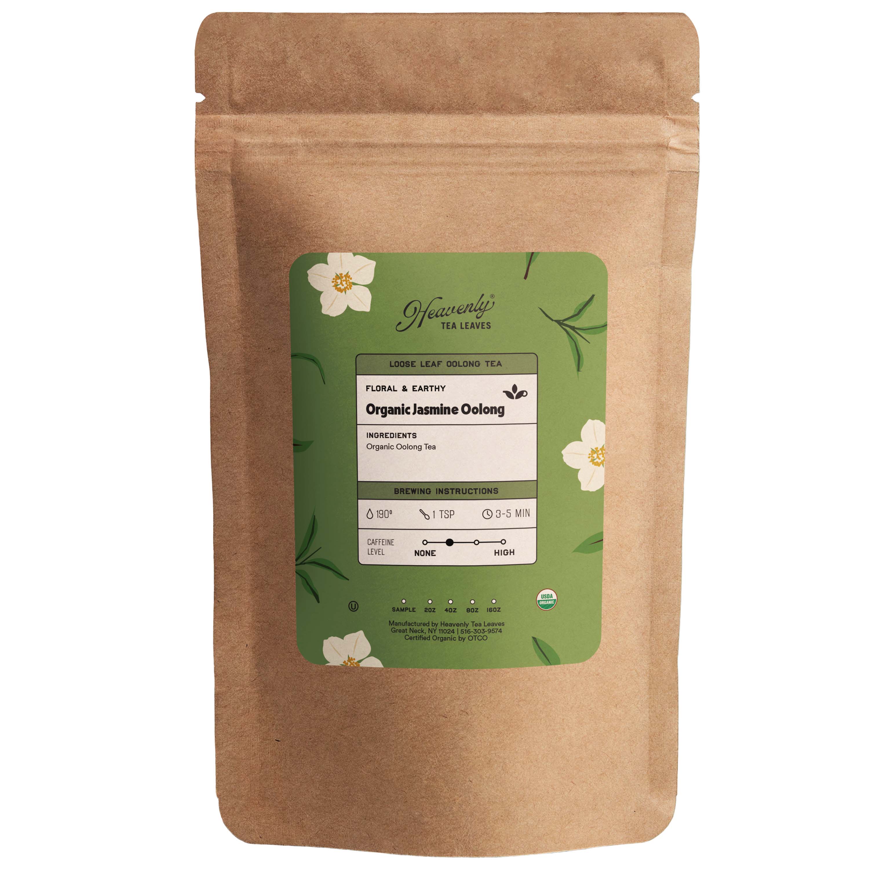 Organic Jasmine Oolong, Artisan Loose Leaf Oolong Tea – Heavenly