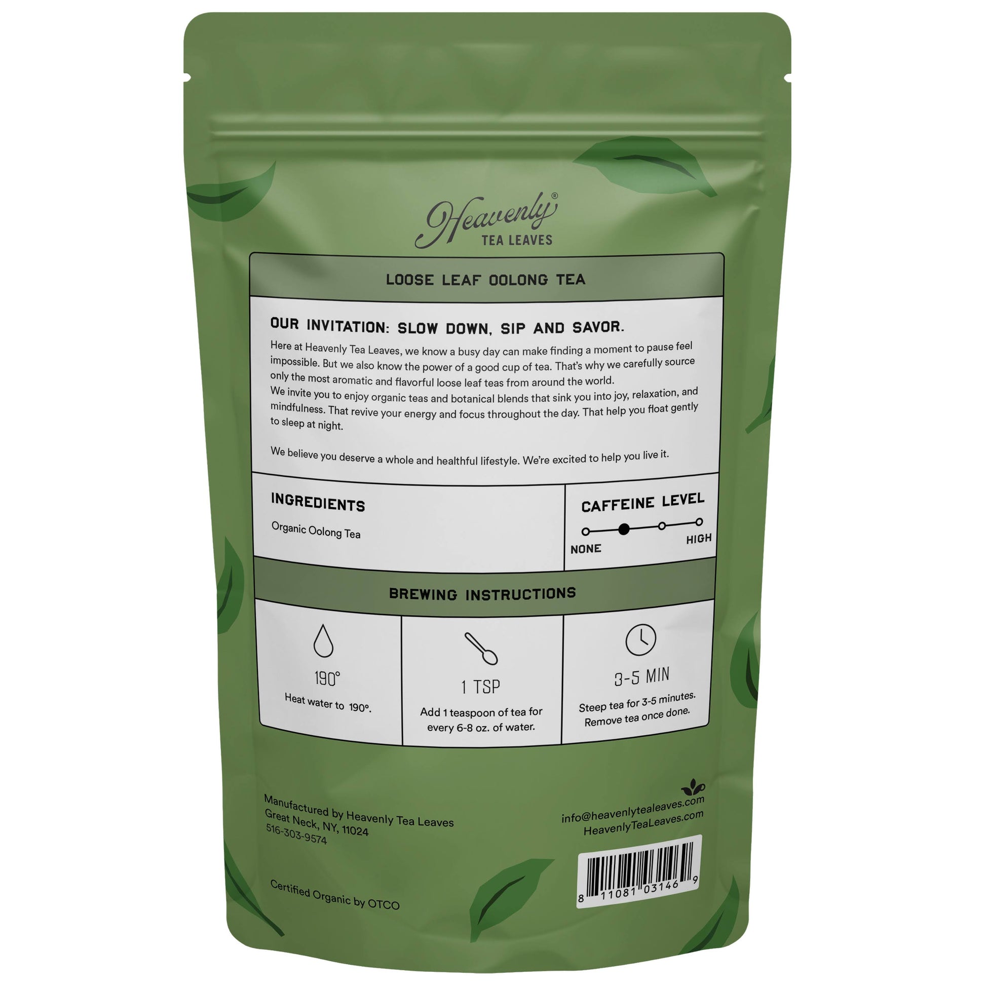 Organic Jasmine Oolong - Bulk Loose Leaf Oolong Tea| Heavenly Tea Leaves