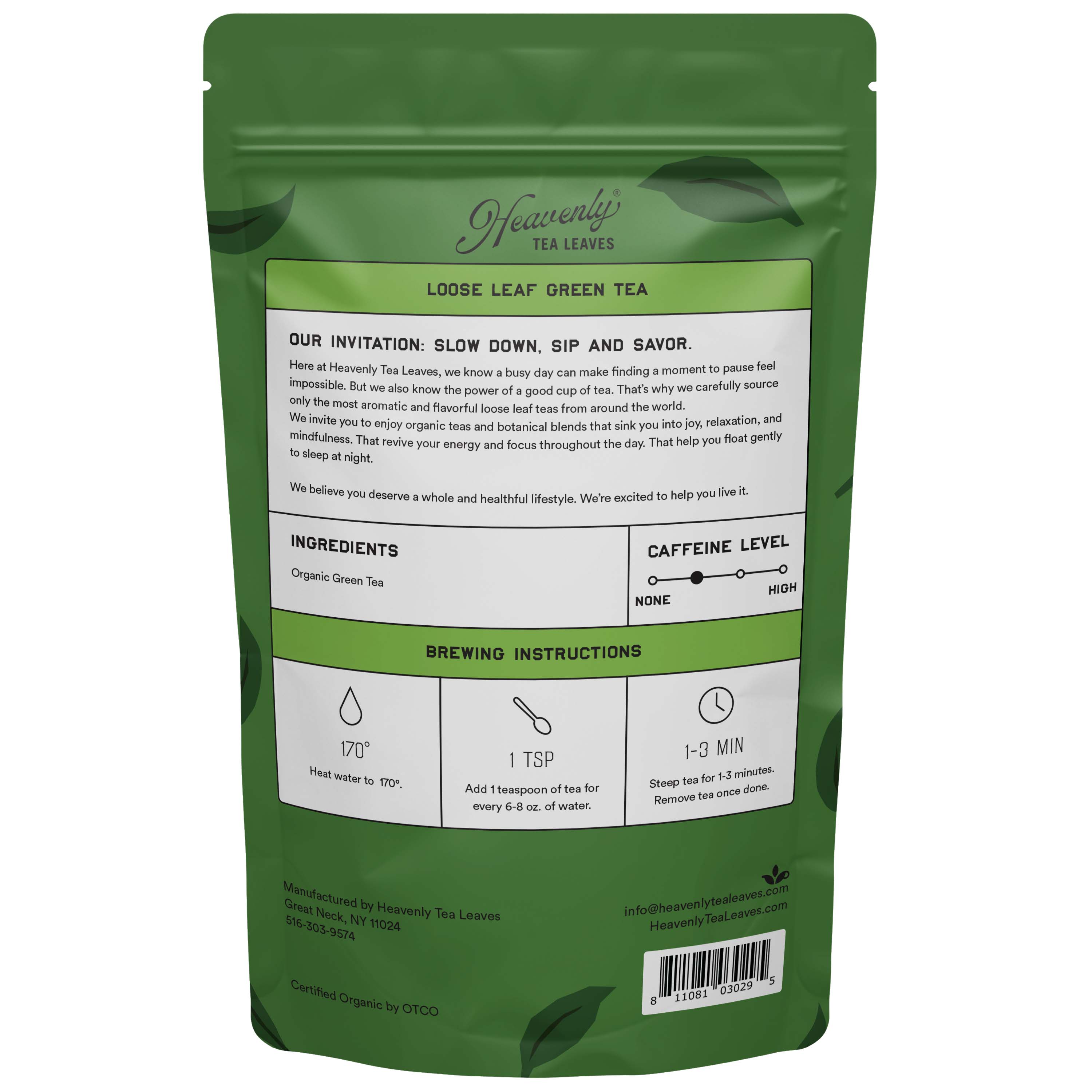 Organic Jasmine Pearl, Bulk Artisan Loose Leaf Green Tea