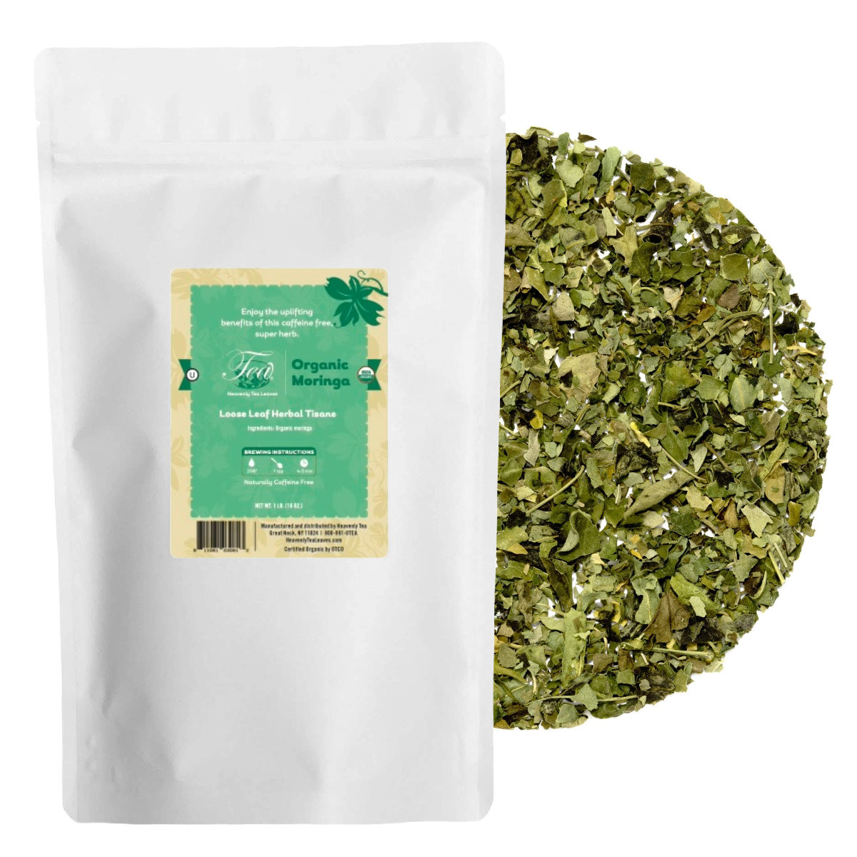 Organic Moringa, Bulk Loose Leaf Herbal Tisane | - Wellness Loose Leaf Tea | Heavenly Tea Leaves