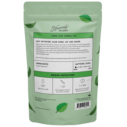 Organic Peppermint - Loose Leaf Herbal Tisane - Bulk Tea - Grown in Oregon | Heavenly Tea Leaves