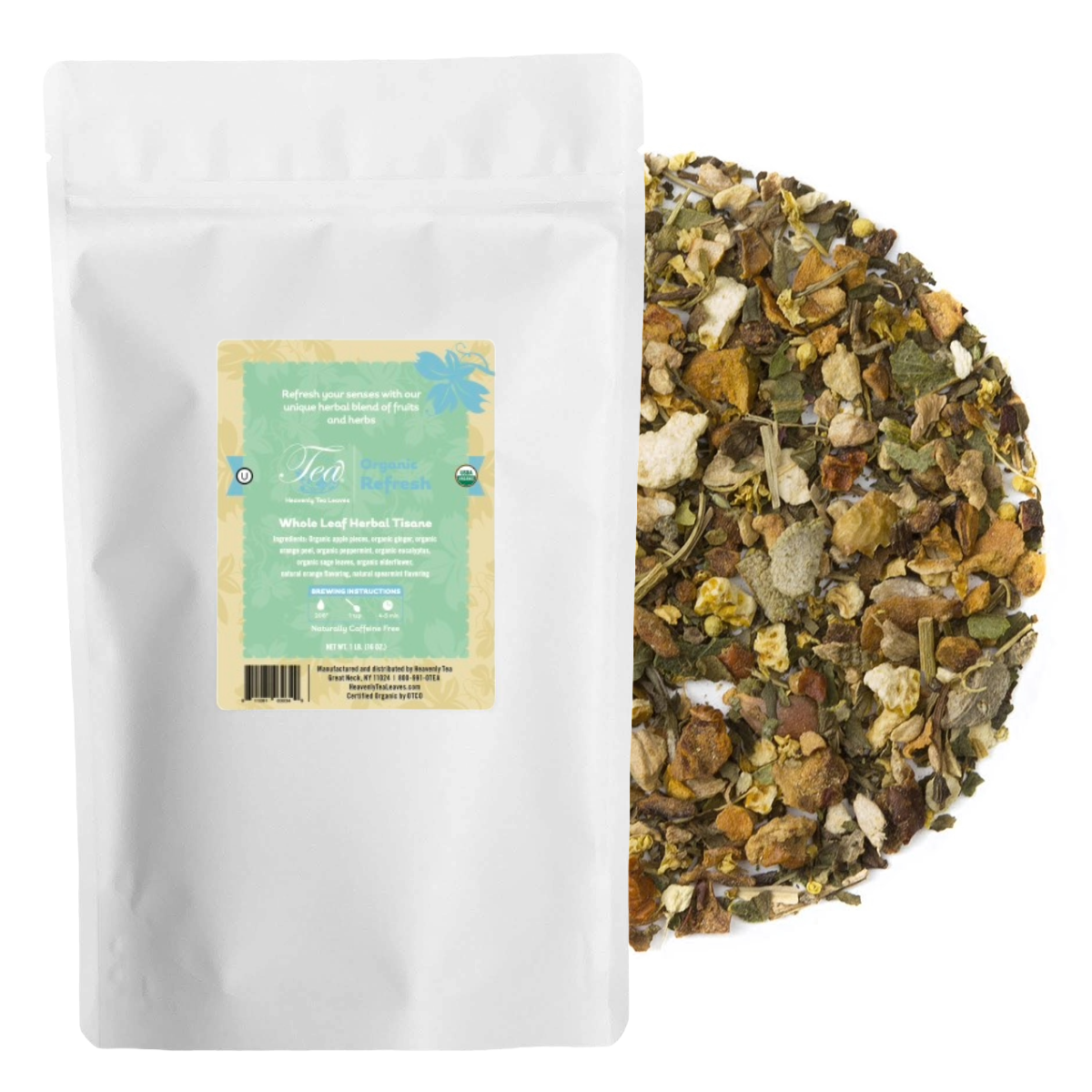 Organic Refresh - Loose Leaf Herbal Tisane - Bulk Tea - Healthy & Immunity Tea | Heavenly Tea Leaves