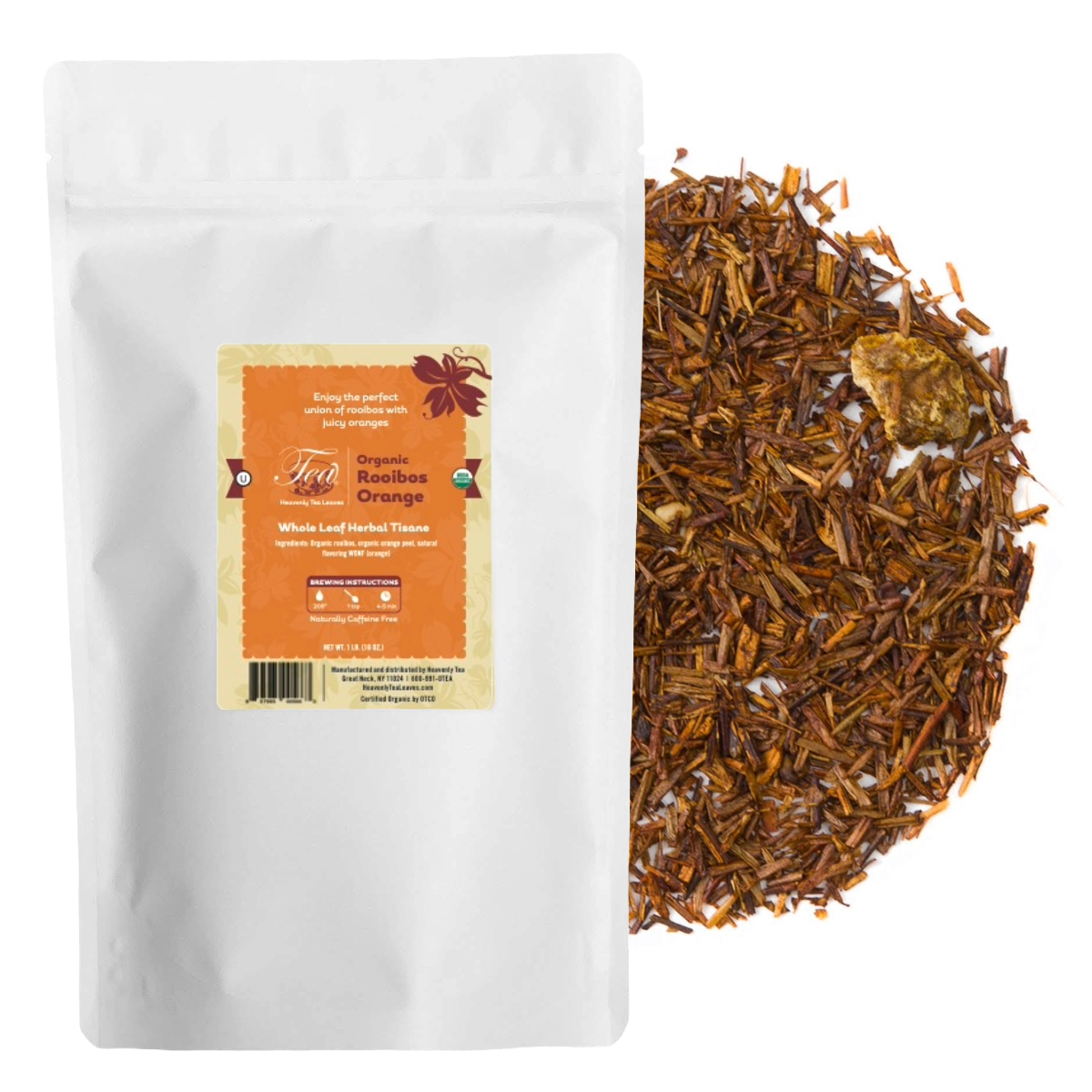 Organic Rooibos Orange - Bulk Loose Leaf Herbal Tisane | Heavenly Tea Leaves