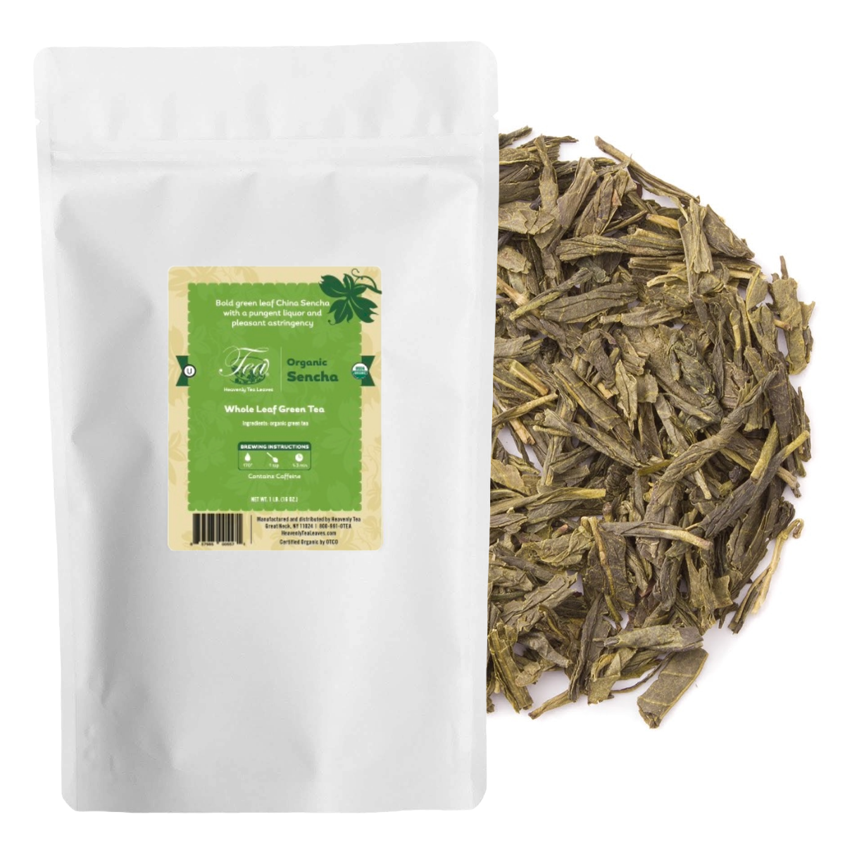 Organic Sencha - Bulk Loose Leaf Green Tea - Heavenly Tea Leaves