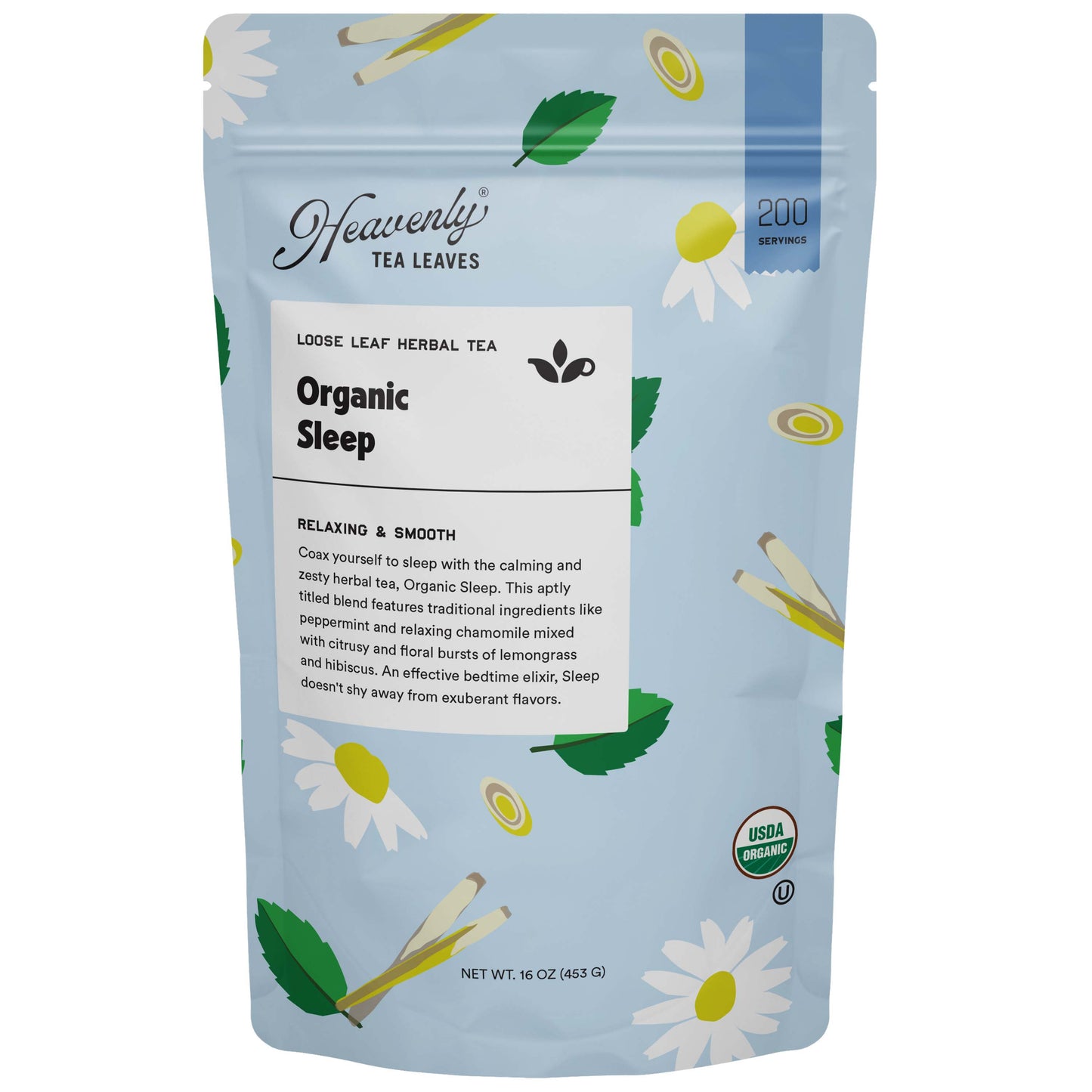 Organic Sleep - Loose Leaf Herbal Tisane - Relax & Calm Down - Perfect Te Before Bedtime - Heavenly Tea Leaves