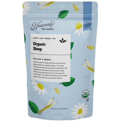 Organic Sleep - Loose Leaf Herbal Tisane - Relax & Calm Down - Perfect Te Before Bedtime - Heavenly Tea Leaves