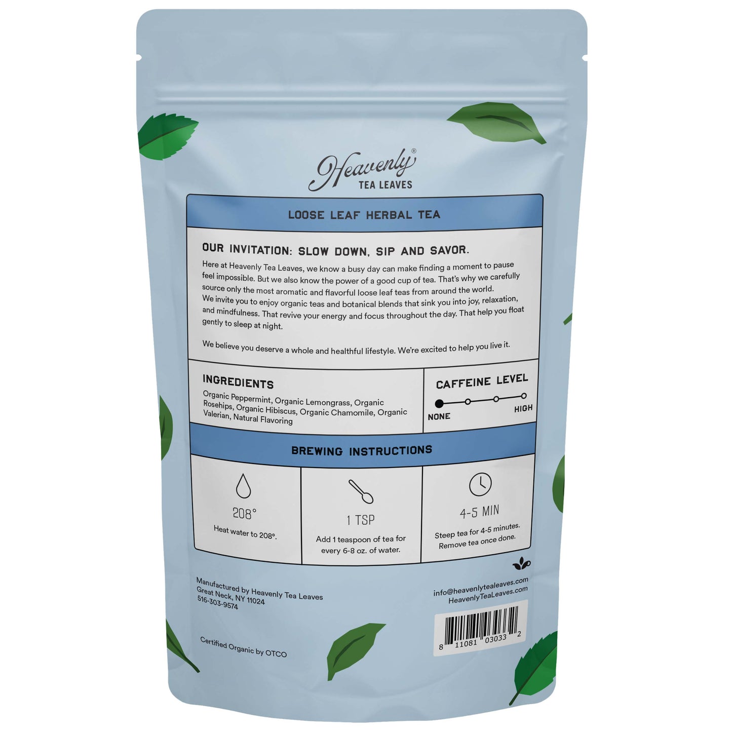 Organic Sleep - Loose Leaf Herbal Tisane - Relax & Calm Down - Perfect Te Before Bedtime - Heavenly Tea Leaves