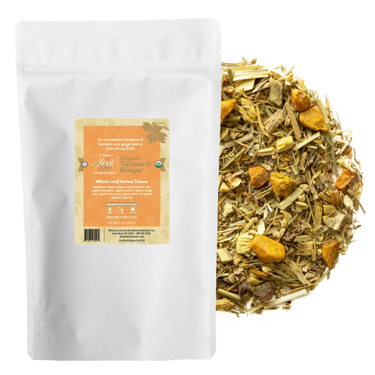  Organic Turmeric Ginger Bulk - Wellness Loose Leaf Tea Blend - Anti-inflammatory | Heavenly Tea Leaves