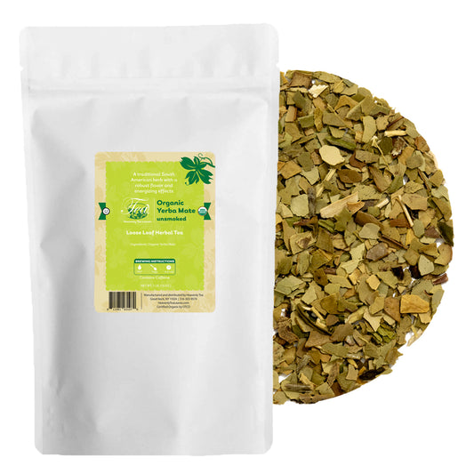 Organic Yerba Mate, Bulk Loose Leaf Herbal Tea | Heavenly Tea Leaves