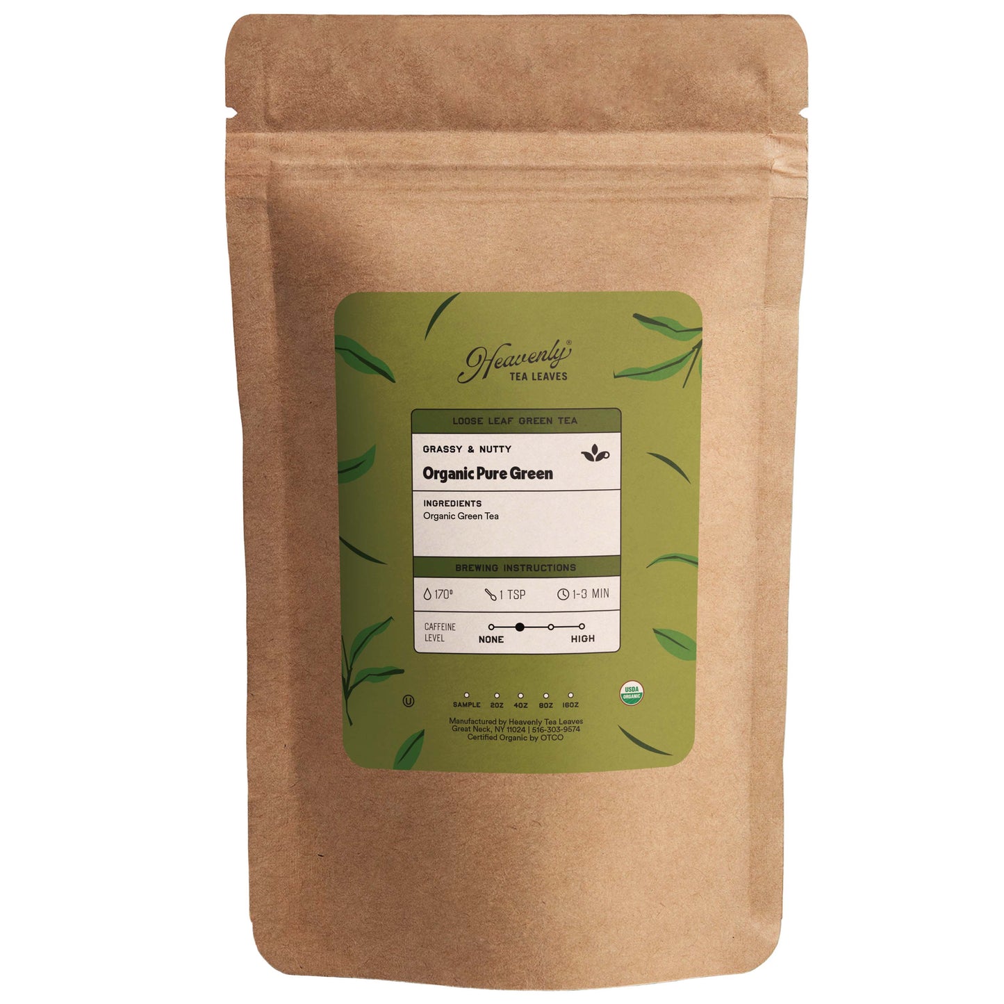 Organic Pure Green Tea - Artisan Loose Leaf Green Tea - Organic Mao Jian | Heavenly Tea Leaves