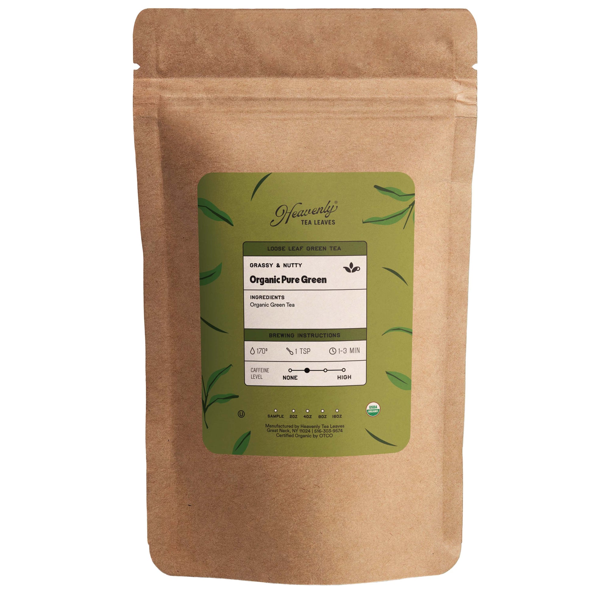 Organic Pure Green Tea - Artisan Loose Leaf Green Tea - Organic Mao Jian | Heavenly Tea Leaves