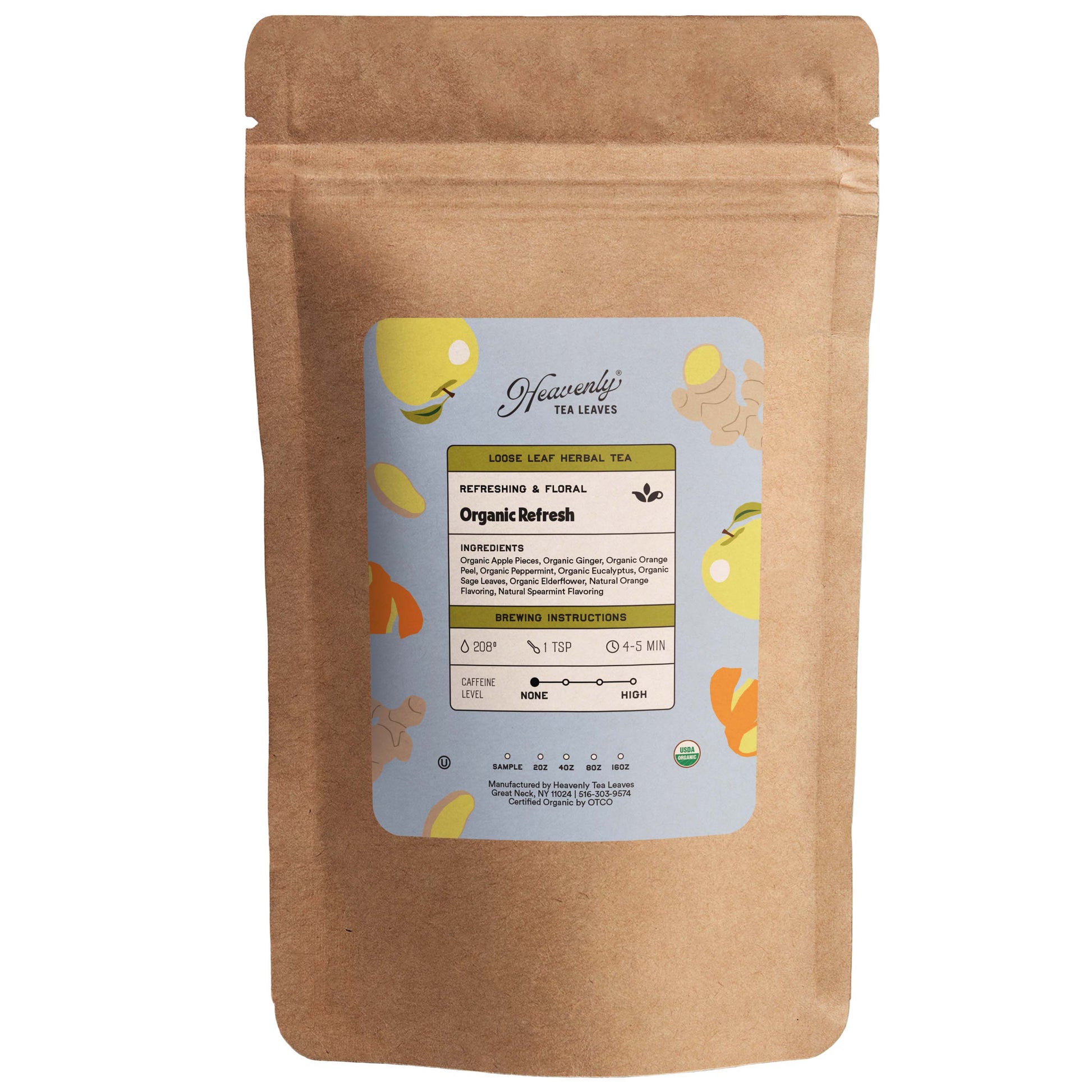 Organic Refresh, Loose Leaf Herbal Tea – Heavenly Tea Leaves