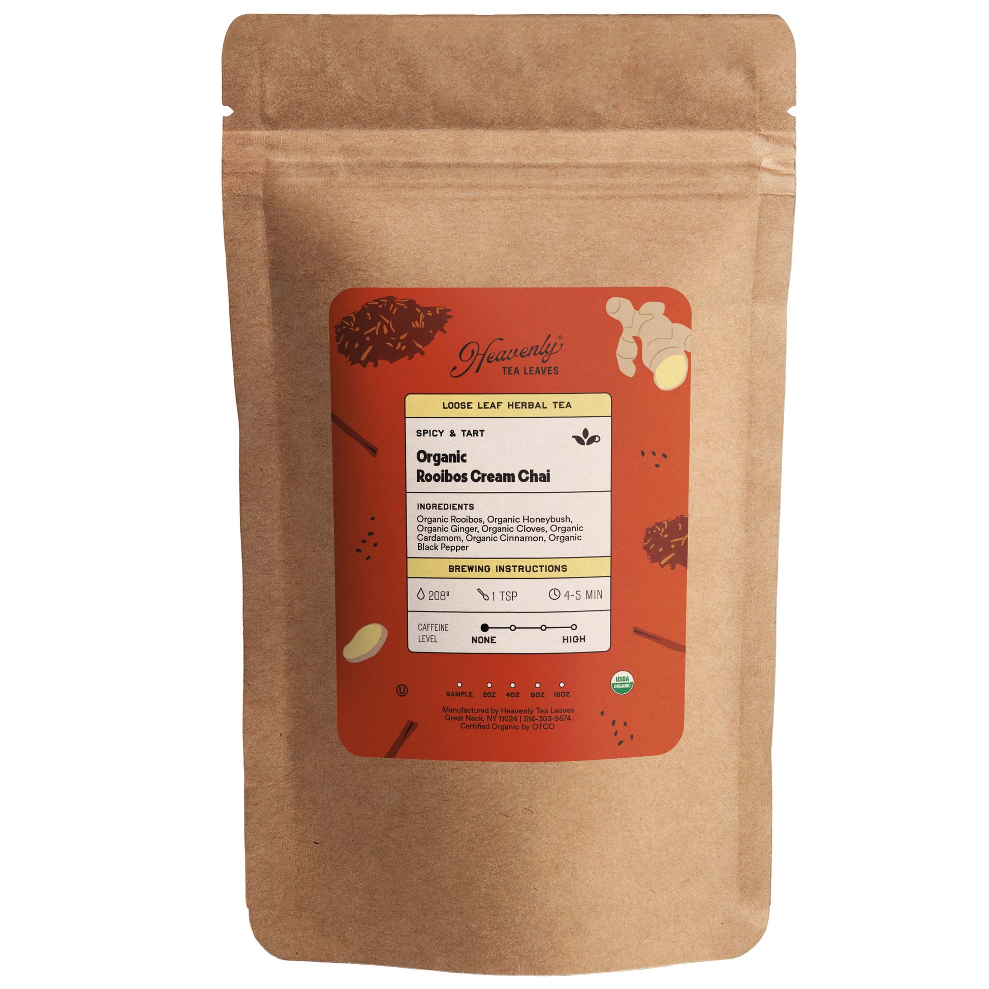 Organic Rooibos Cream Chai - Loose Leaf Chai Herbal Tea | Heavenly Tea Leaves