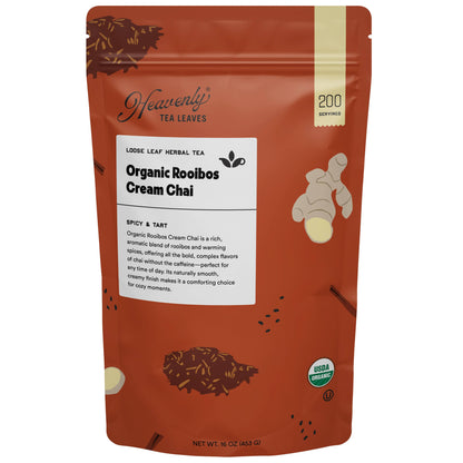 Organic Rooibos Cream Chai - Organic Loose Leaf Herbal Tisane - Heavenly Tea Leaves