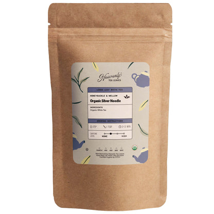 Organic Silver Needle - Artisan Loose Leaf White Tea - Rare Tea - Premium White Tea | Heavenly Tea Leaves