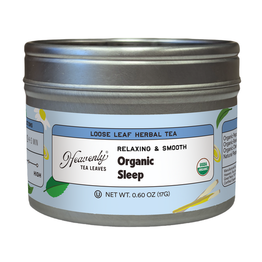 Organic Sleep, Loose Leaf Herbal Tea Tin - Sleepytime Tea - Sleep, Calming, Relaxing, Naturally Caffeine-free - Heavenly Tea Leaves