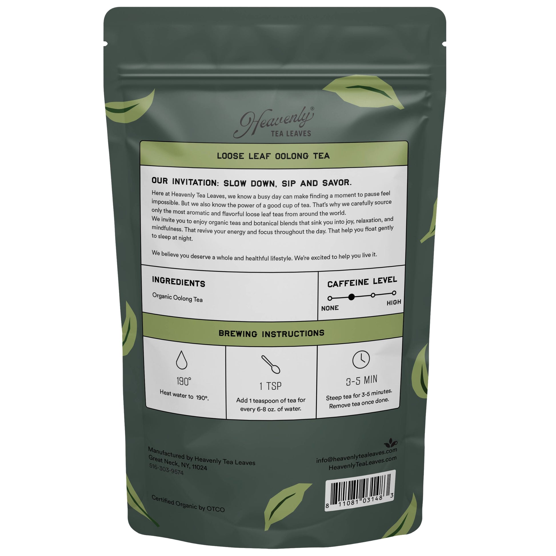 Organic Tie Guan Yin Oolong - Bulk Loose Leaf Oolong Tea| Heavenly Tea Leaves