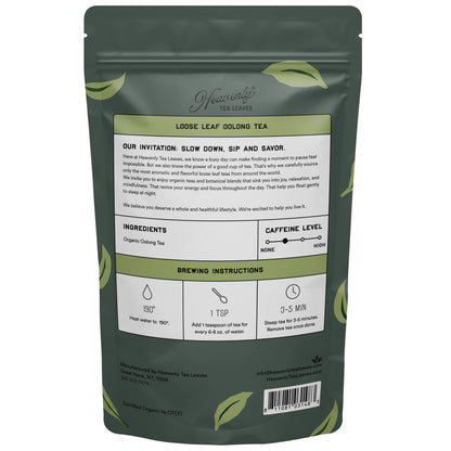 Organic Tie Guan Yin Oolong - Bulk Loose Leaf Oolong Tea| Heavenly Tea Leaves