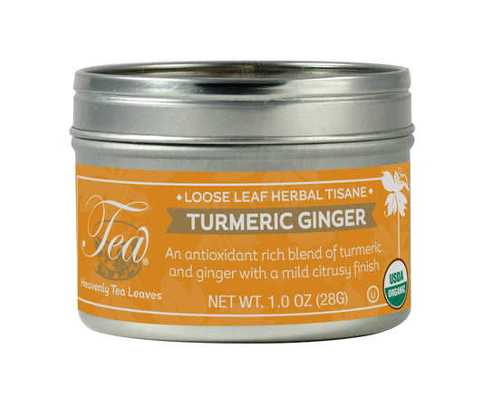  Organic Turmeric Ginger - Ayurvedic Tea Blend - Tea - Wellness Tea - Turmeric Tea - Ginger Tea - Anti-Inflammatory | Heavenly Tea Leaves