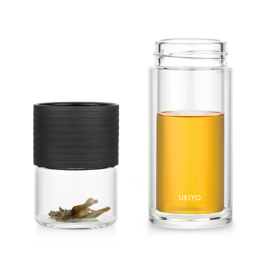 Ukiyo Sense Double-Wall Glass Smart Infuser | Heavenly Tea Leaves
