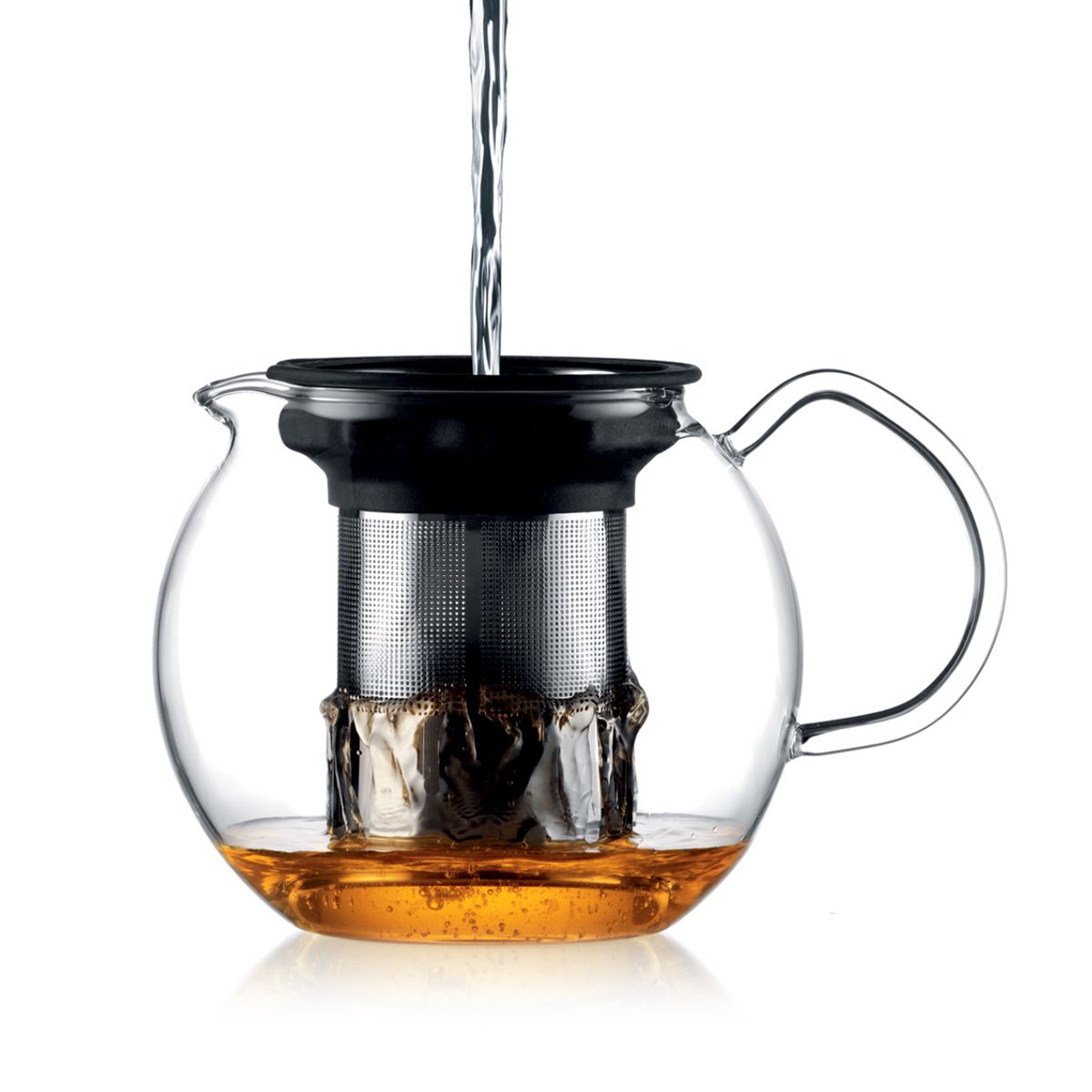 Bodum Assam Tea Press - Glass Tea Pot With Stainless Steel Filter - Heavenly Tea Leaves