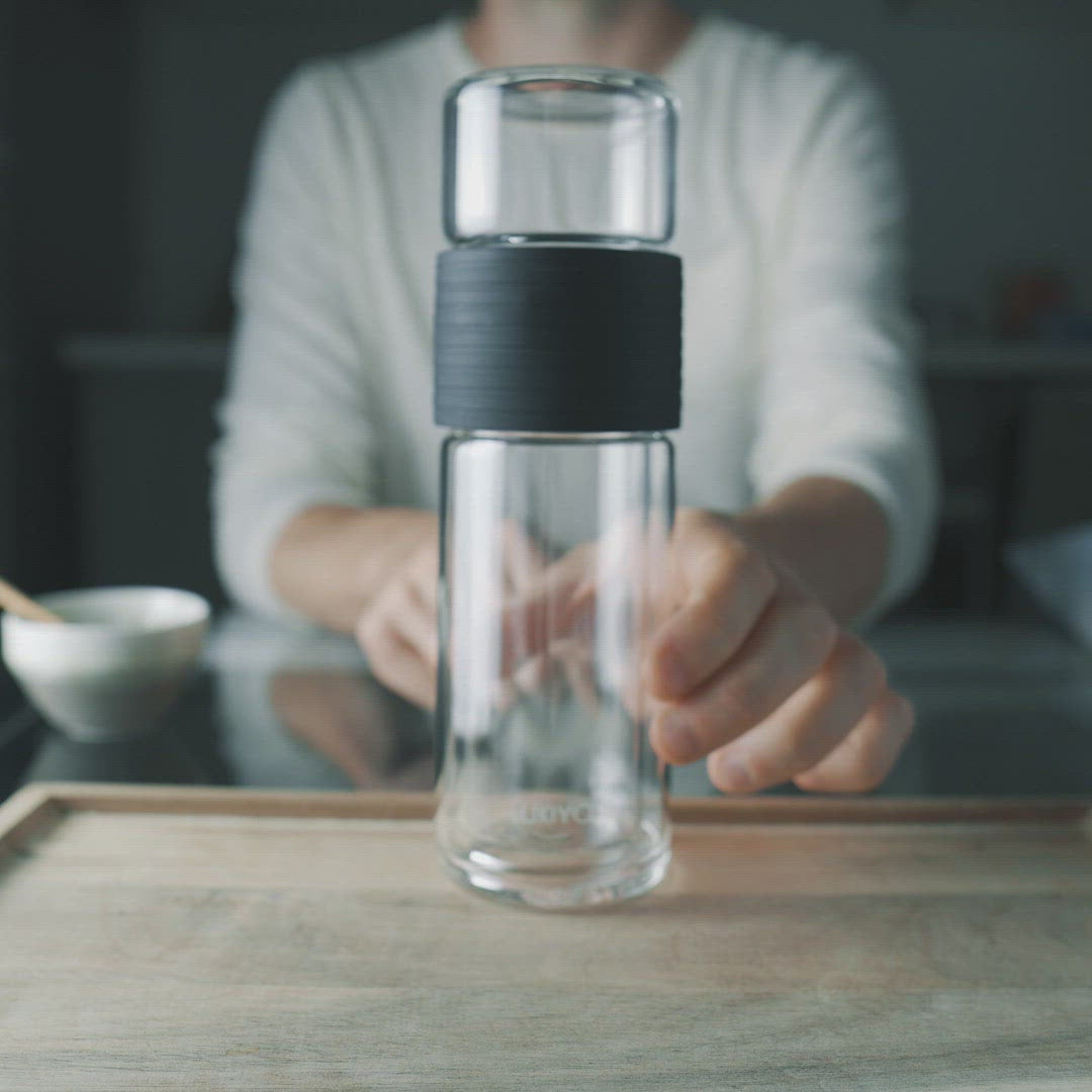 Ukiyo Sense Double-Wall Glass Smart Infuser | Heavenly Tea Leaves