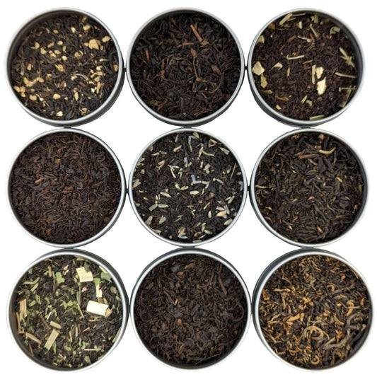 Organic Black 9 Loose Leaf Tea Sampler - Assorted Loose Leaf Black Teas | Heavenly Tea Leaves