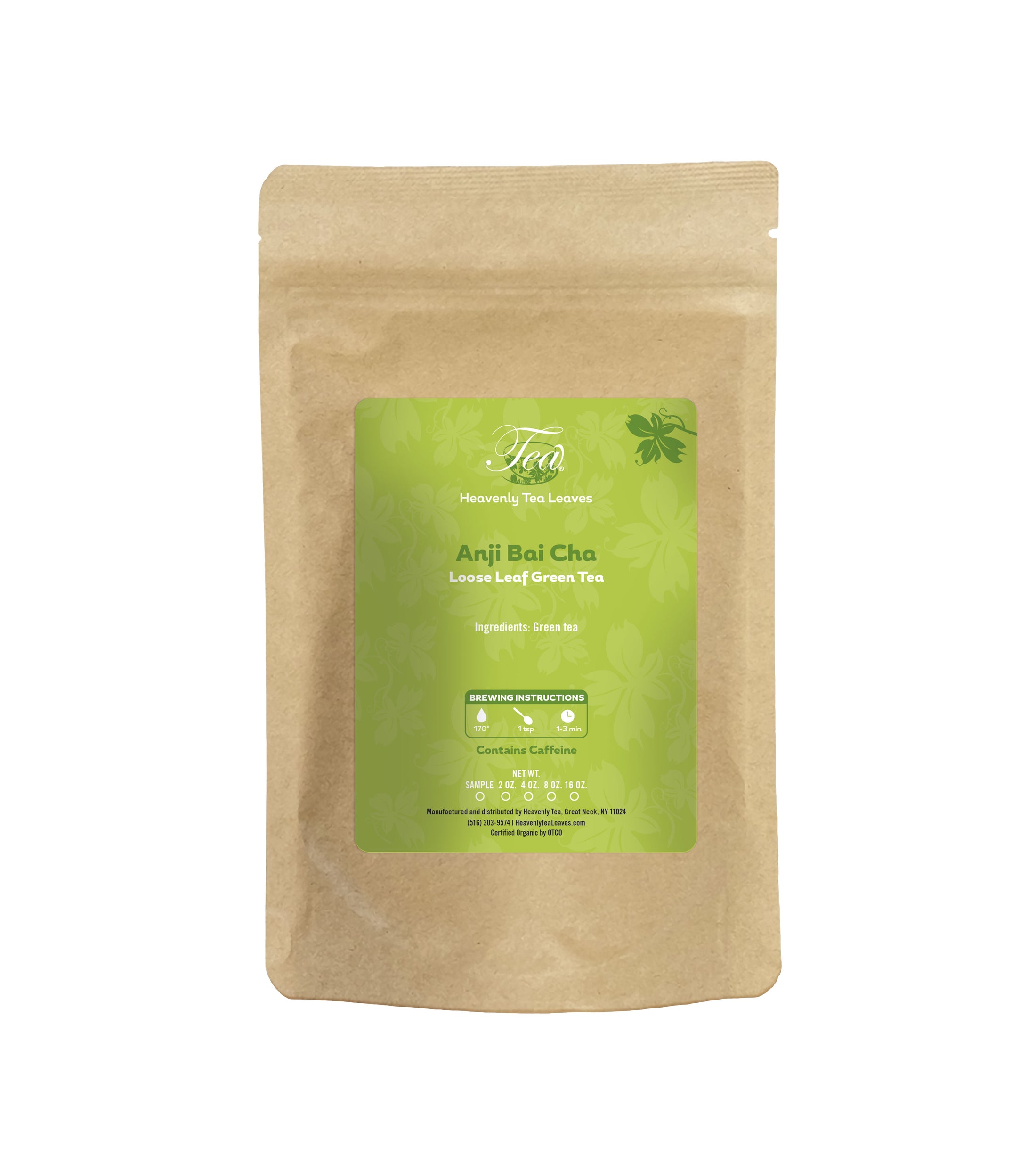  Anji Bai Cha - Premium Loose Leaf Green Tea | Heavenly Tea Leaves