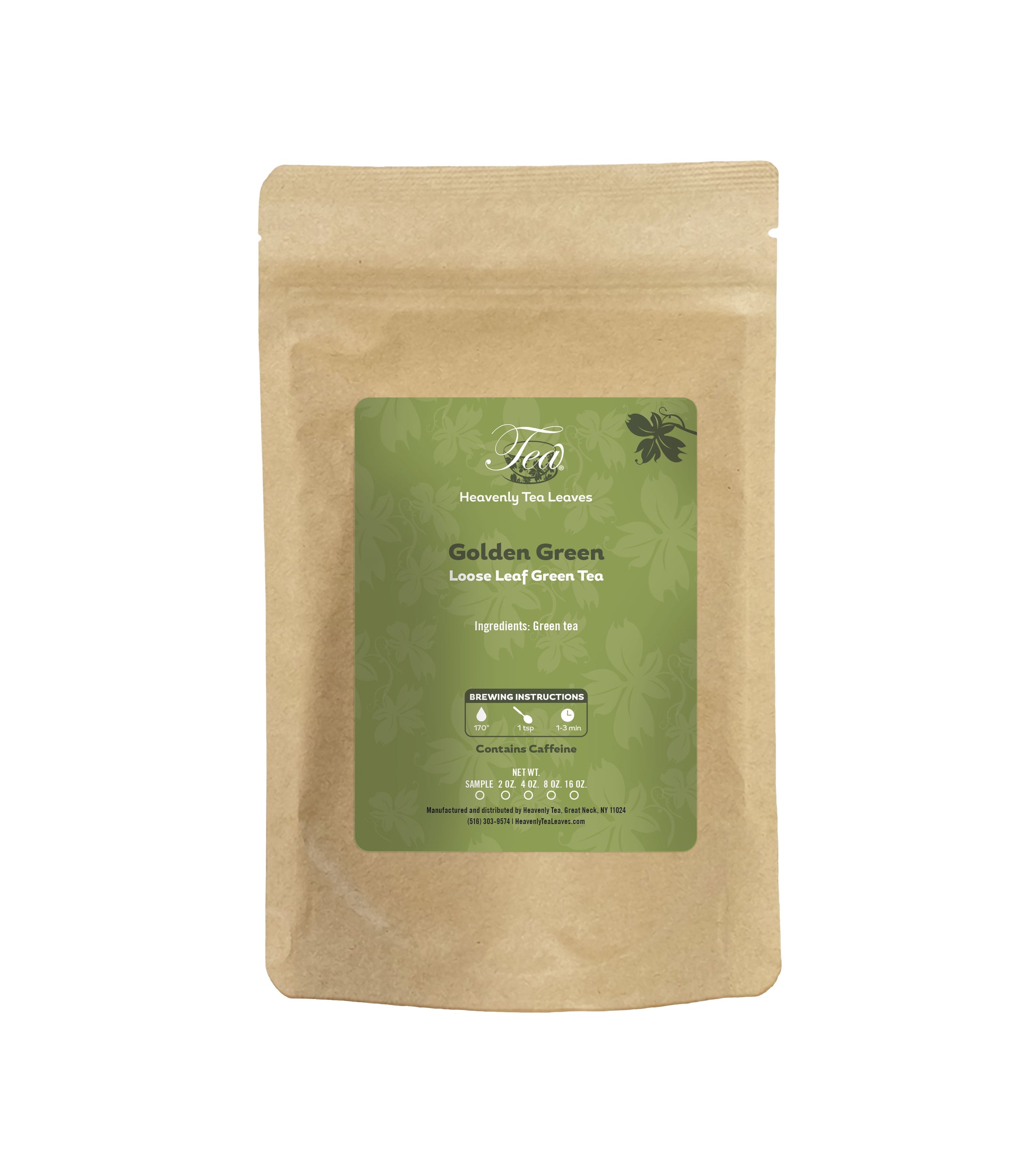 Golden Green - Artisanal Single Origin Loose Leaf Green Tea -Rare Loose Leaf Green Tea - Heavenly Tea Leaves