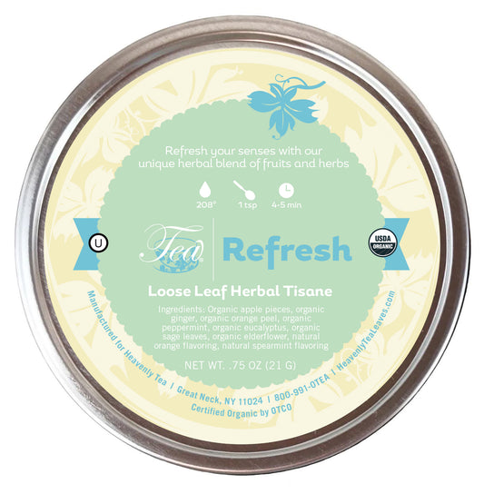 Organic Refresh - Loose Leaf Herbal Tea Tin | Heavenly Tea Leaves