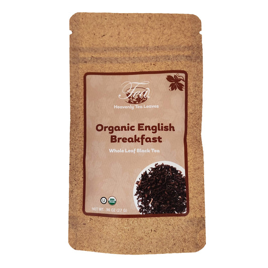 Organic English Breakfast - Essentials Collection - Premium Loose Leaf Black Tea - Heavenly Tea Leaves