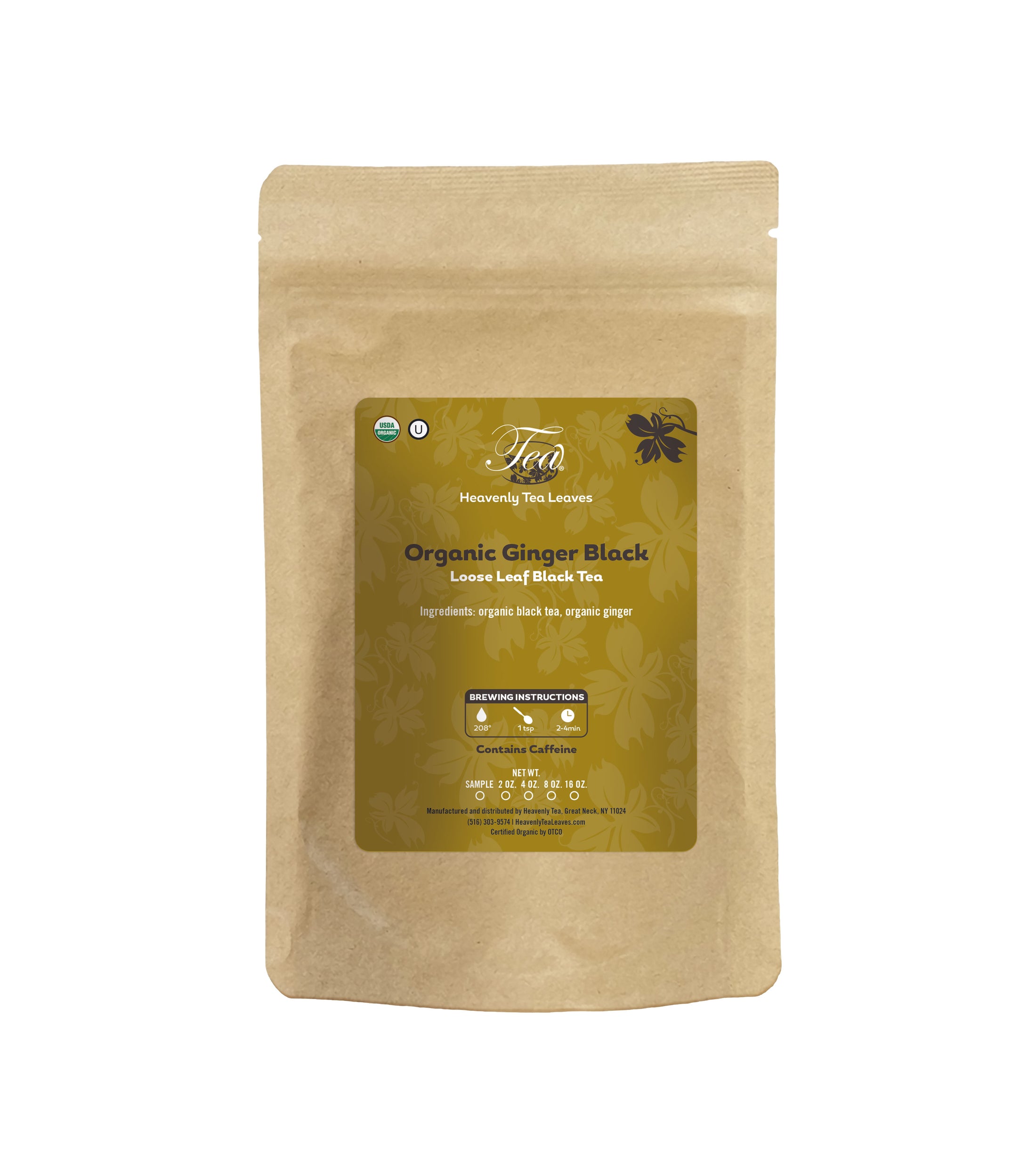 Organic Ginger Black - Premium Loose Leaf Black Tea | Heavenly Tea Leaves