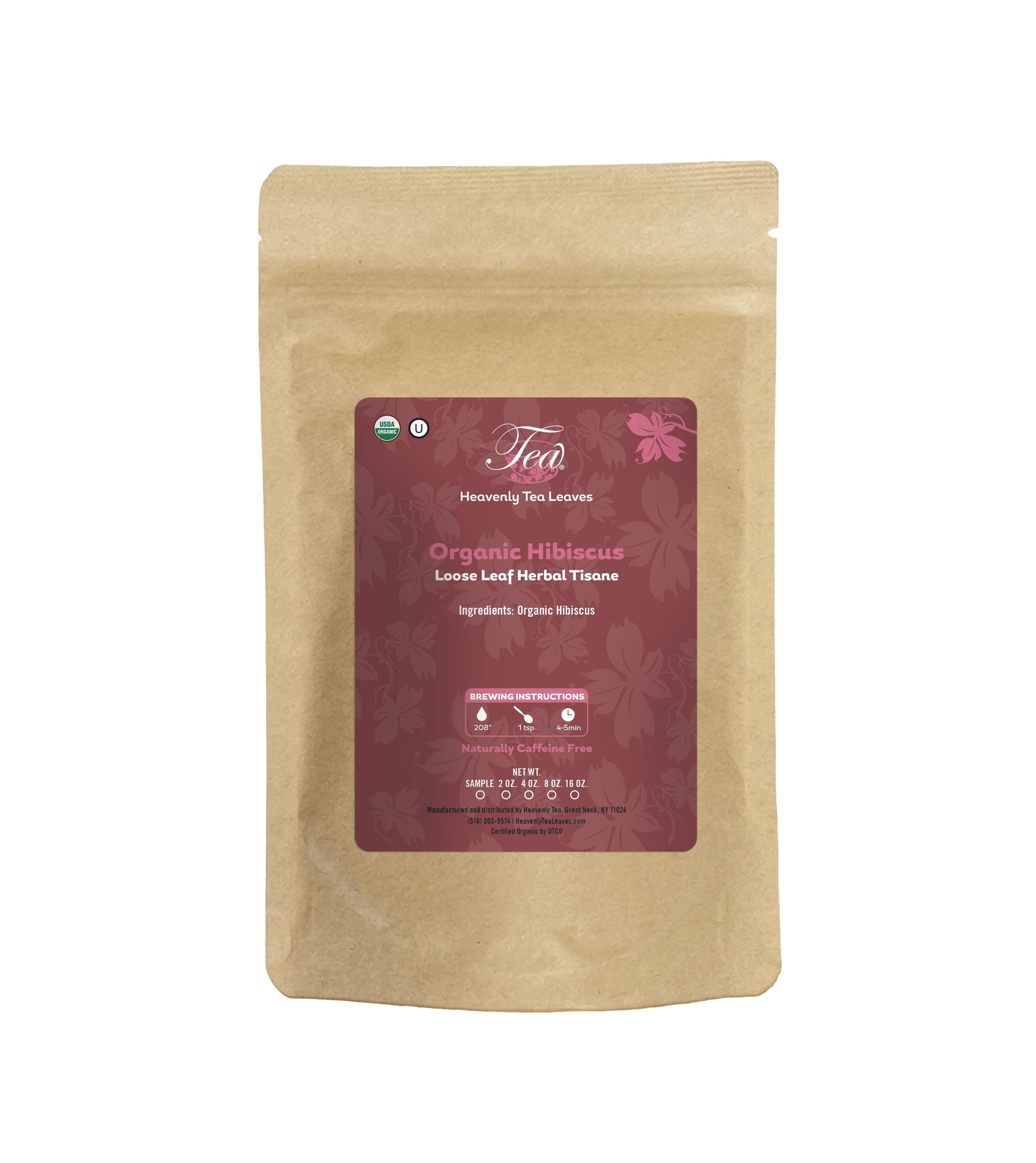 Organic Hibiscus - Hibiscus Flowers - Loose Leaf Herbal Tea - Naturally Caffeine Free - Antioxidant Rich | Heavenly Tea Leaves