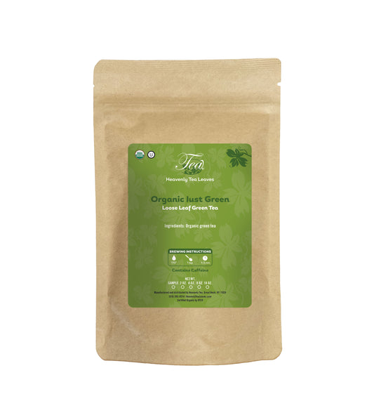  Organic Just Green Tea - Loose Leaf Green Tea | Heavenly Tea Leaves